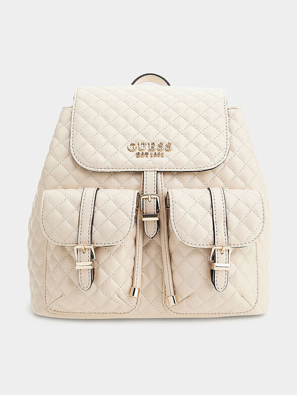 ADAM FLAP black backpack with quilted effect  - 1