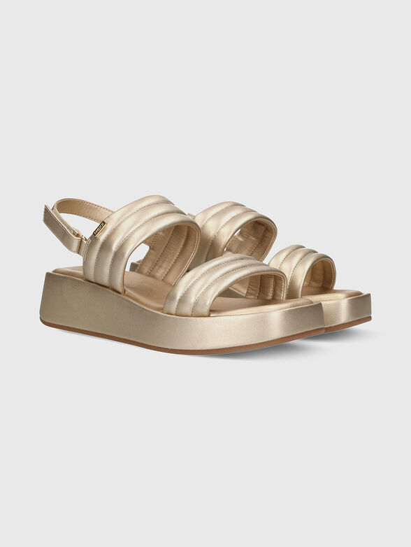 Golden quilted sandals  - 3