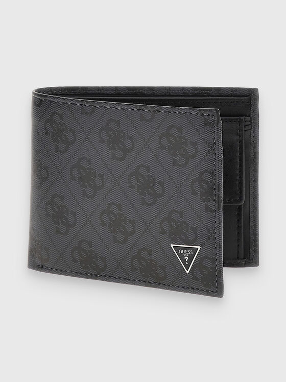 Leather wallet with 4G monogram design - 1