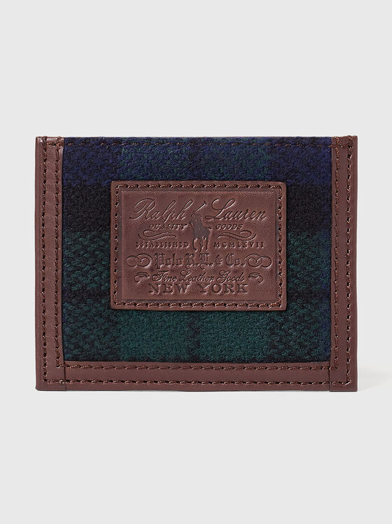 Brown card holder with logo detail - 1