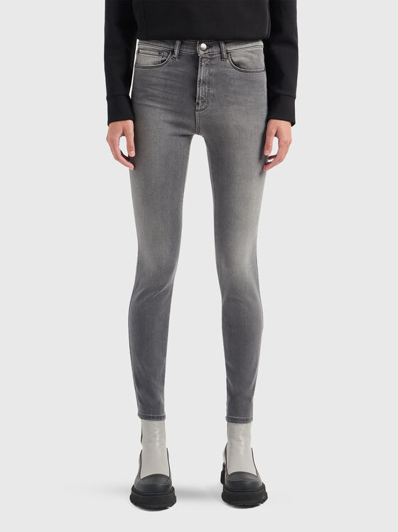 Blugi skinny cu detaliu logo - 1