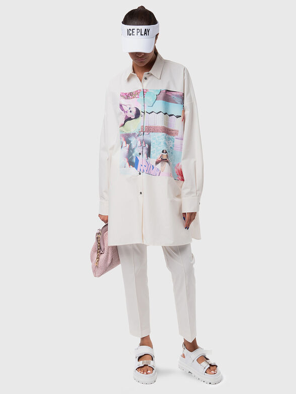 Tunic shirt with art print - 2