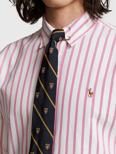 Cotton shirt with striped pattern - 4
