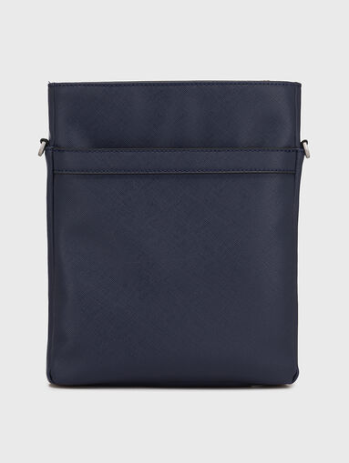 Black crossbody bag with metal logo detail - 3