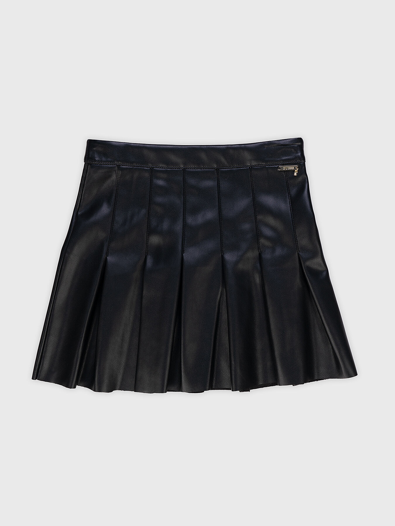 Guess faux top leather pleated skirt