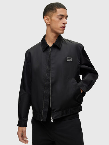 BELTON black jacket with logo patch - 5