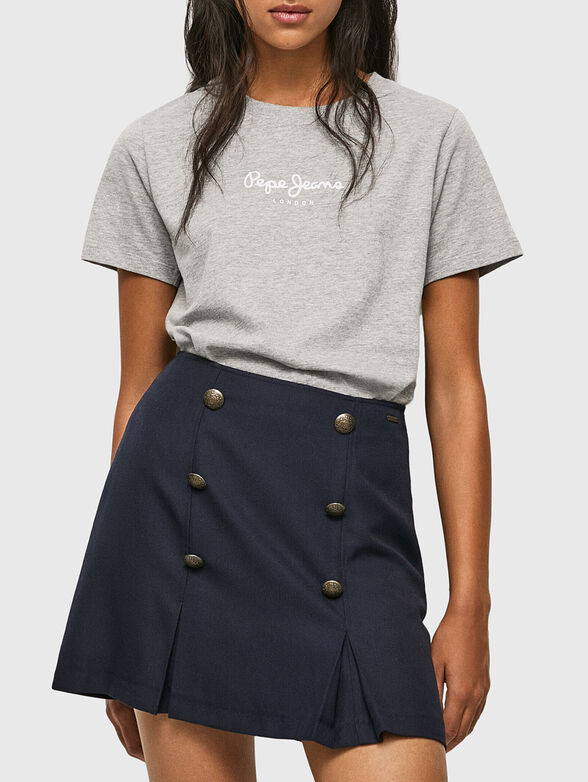 CAMILA black T-shirt with logo print - 1