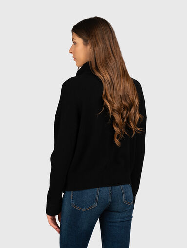 Sweater with rhinestone logo  - 3