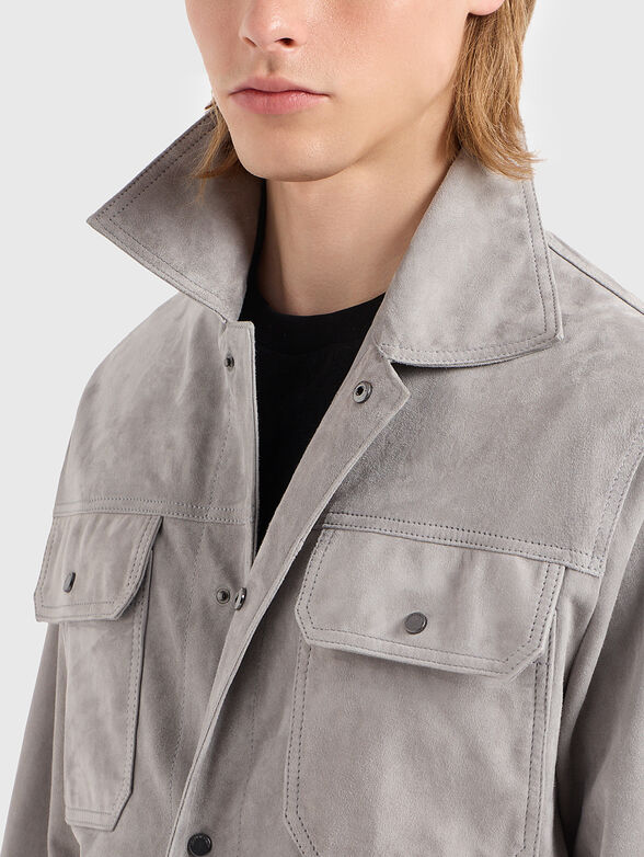 Suede grey jacket - 4