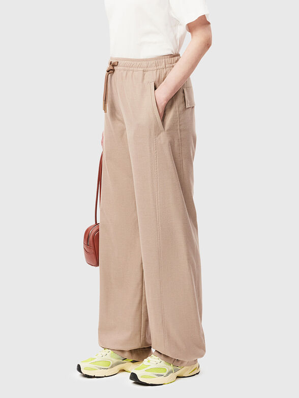 Wide legs beige pants - 1