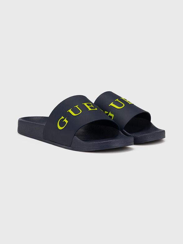 COLICO dark blue slippers with contrast logo - 2