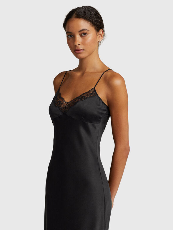 Black nightgown with lace - 3