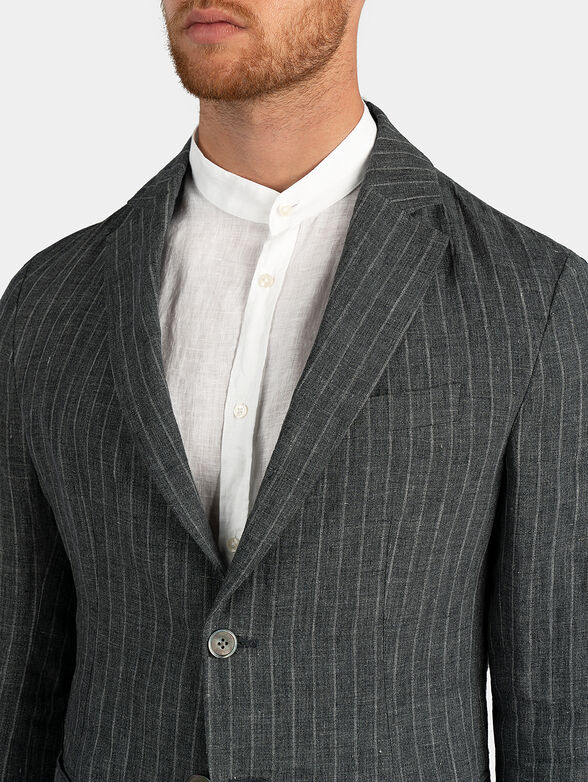 Linen grey jacket - 5