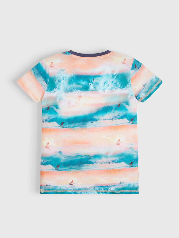 Cotton T-shirt with accent print - 2