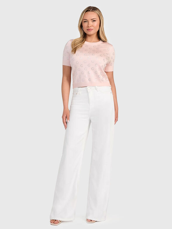 JASMINE cropped sweater with rhinestones - 2