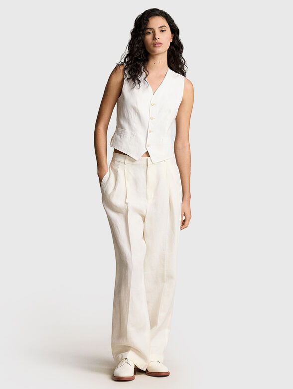 Linen blend vest - 2