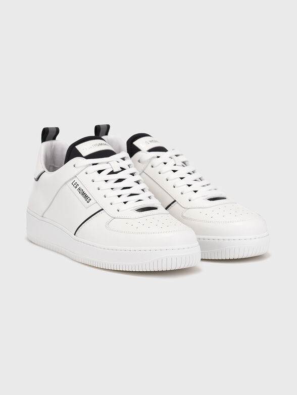 White leather sports shoes - 2