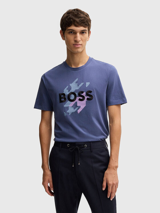Tricou C-THOMPSON cu decolteu oval și logo - 1