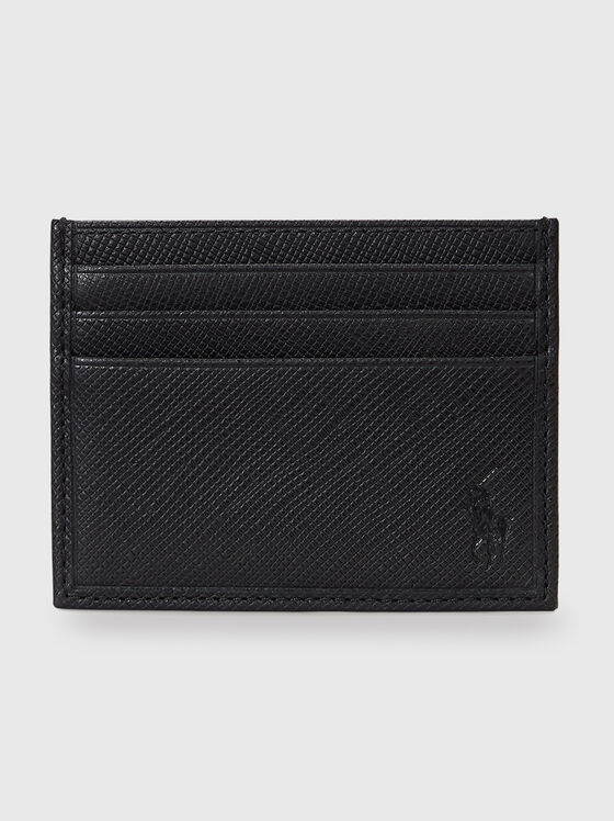 Suport de card din piele cu logo - 1