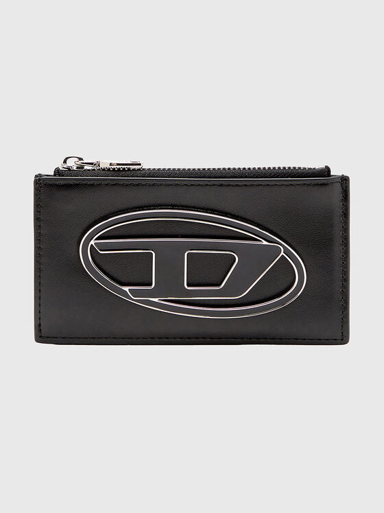 Suport de card din piele 1DR cu logo oval - 1