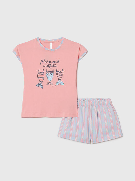 Pijama din două piese MERMAIDS cu imprimeu - 1