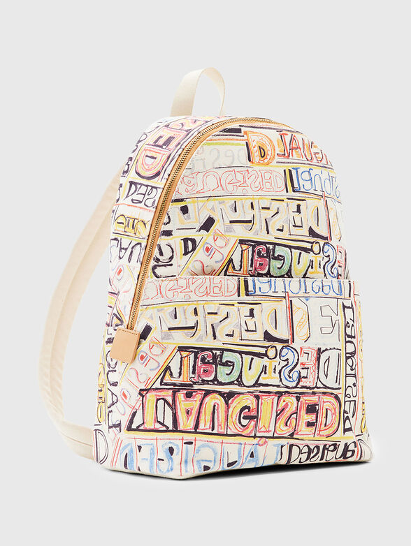 MARI backpack with monogramen print - 4