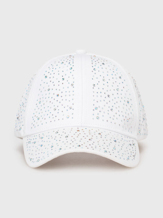 Pălărie albă cu pietre prețioase  - 1