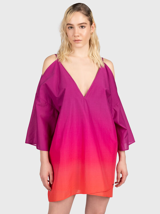 Caftan cu decolteu în V și efect ombre - 1