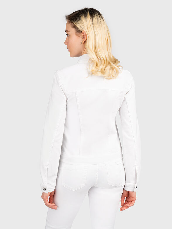 White denim jacket with zip - 3
