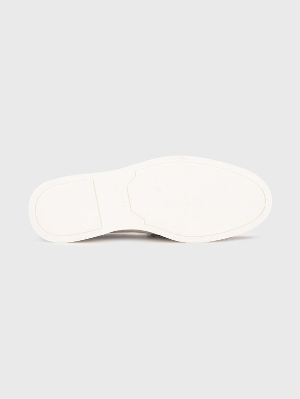 SIENNE leather loafers with monogram logo - 5