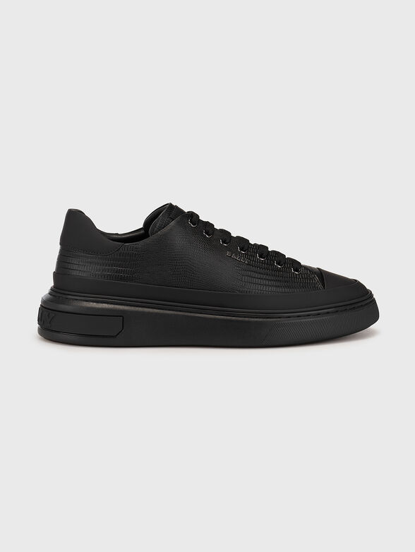 MAILY sports leather shoes with croco texture - 1