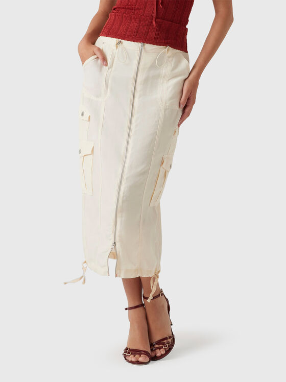 CASEY midi skirt with side pockets - 1