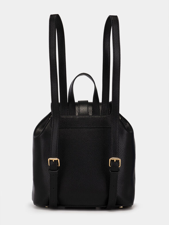 Black backpack with golden buckle - 2