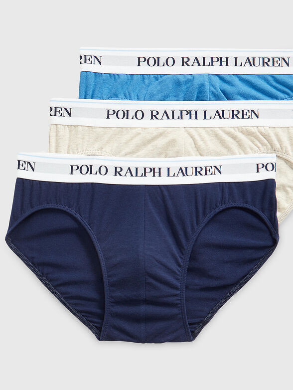 Set of three briefs with branded elastic - 2