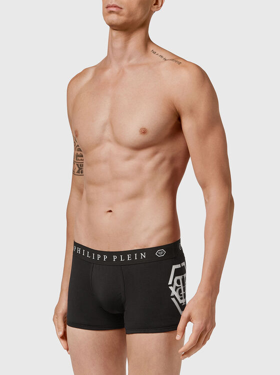 Black boxers with logo print - 1