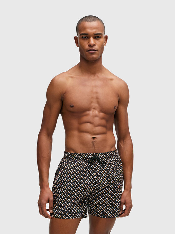 MANU NEW beach shorts with monogram logo print - 1