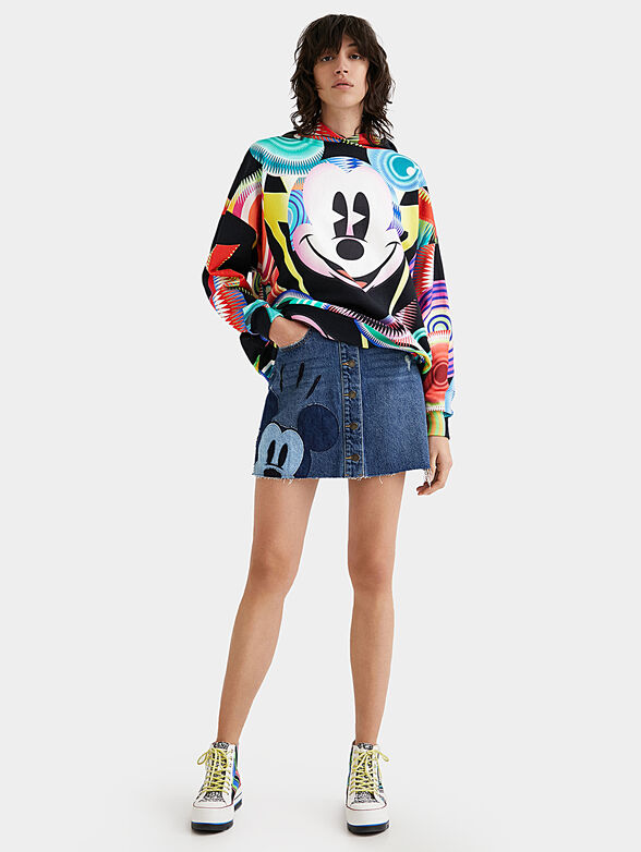 Multicolor sweatshirt with Mickey Mouse print - 3