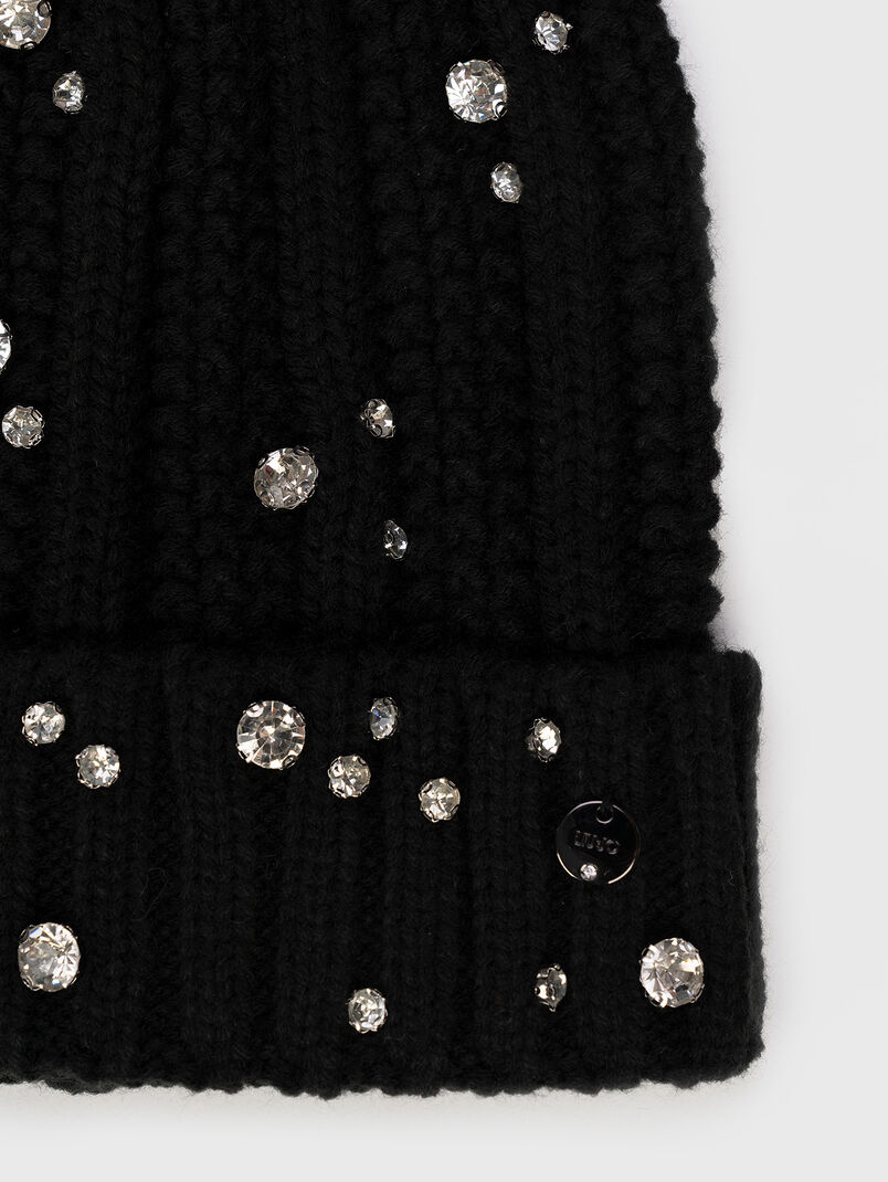 Black hat with rhinestones  - 3