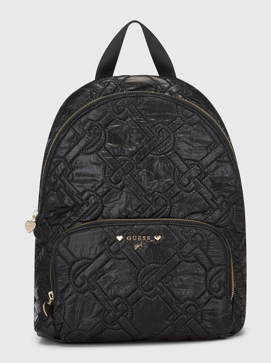 Black backpack with logo detail - 1