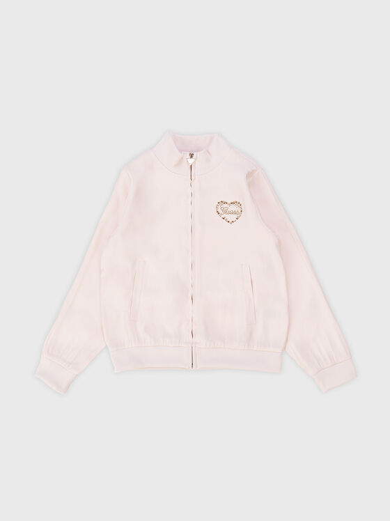 Satin effect jacket in pink  - 1