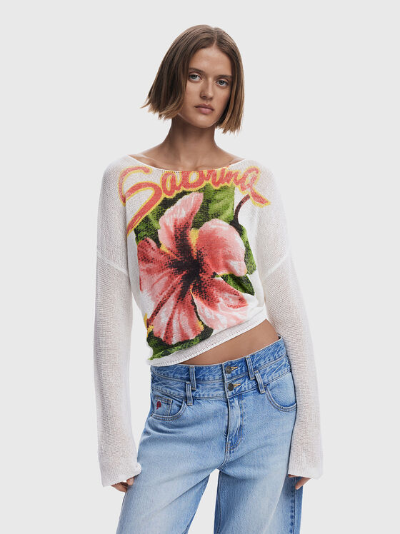 Pulover cu imprimeu floral - 1