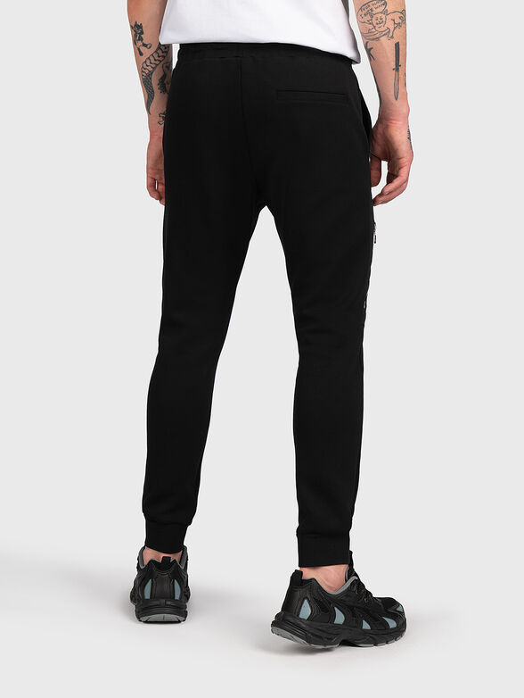 Sports trousers with accent zips and logo - 2