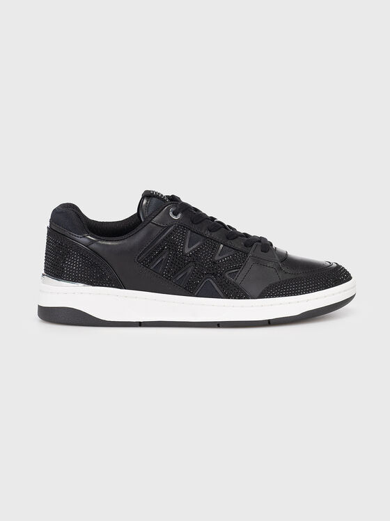 Adidași negri cu pietricele aplicate - 1