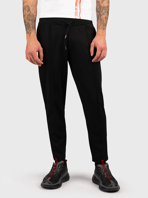 Black sports pants in viscose blend - 1