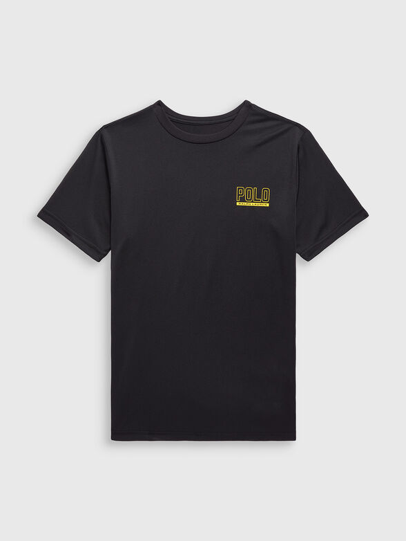 Black T-shirt with accent print on the back - 1