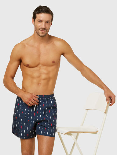 SEA BREEZE beach shorts with accent print - 5