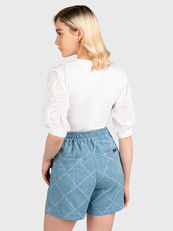 White blouse with puff sleeve - 3
