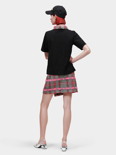 Polo shirt with bouclé detail - 3