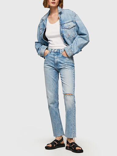 RAINBOW blue jeans with washed effect - 5