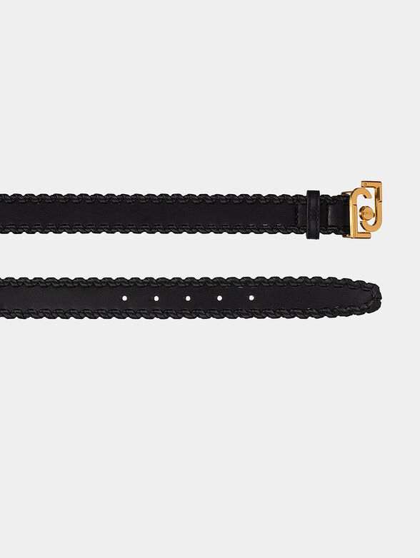 Black belt with gold logo buckle - 2